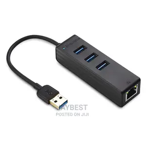 3 Port USB 3.0 Hub With Ethernet (USB Hub With Ethernet,
