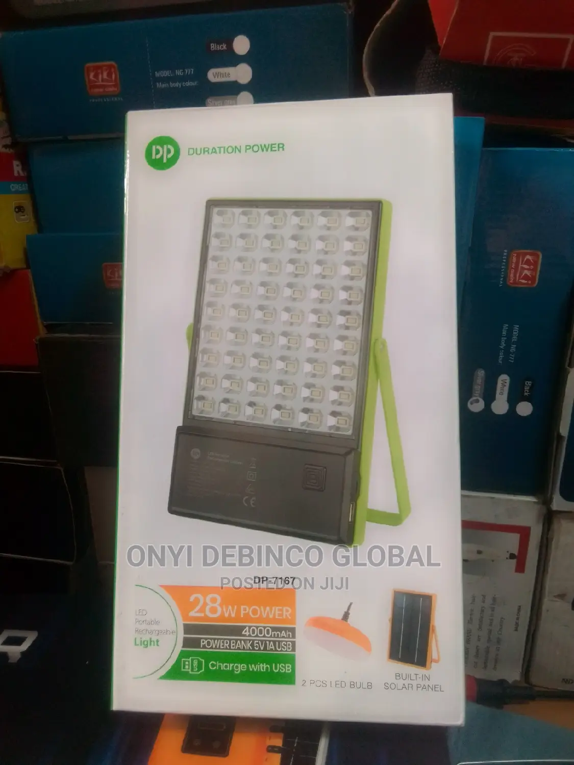 Dp Led Light Recheargeable Built-in Solar Panel LED Light