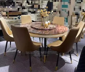 Quality Royal Marble Dining Table Set by Six