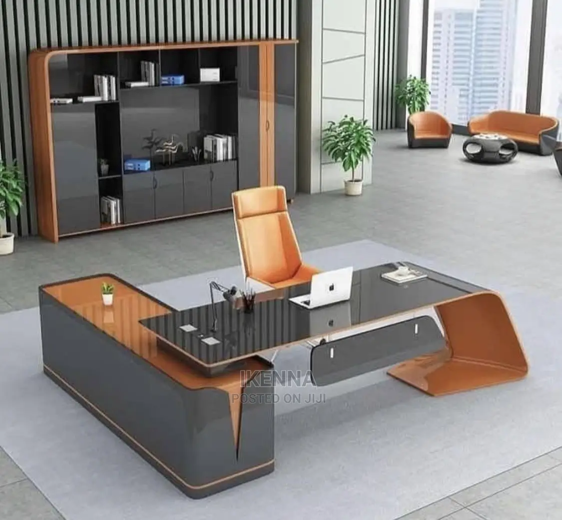 Executive Office Table and Bookshelves 2mtrs