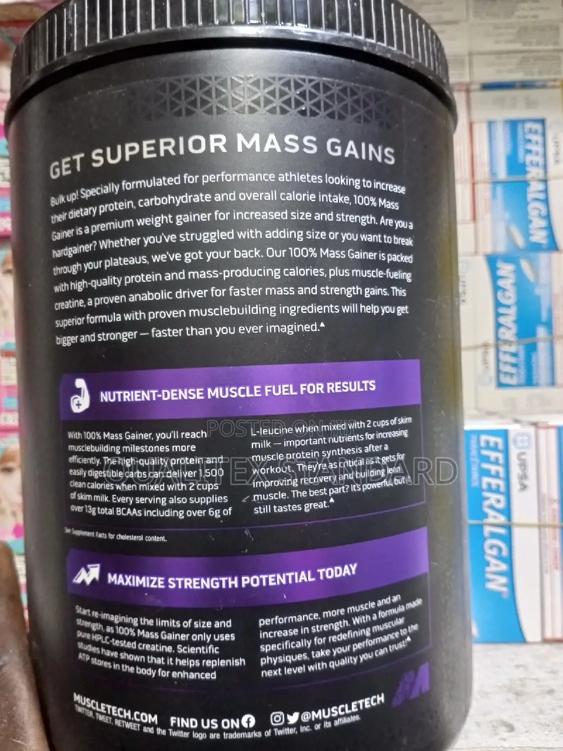 Muscletech 100% Mass Gainer