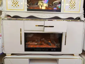 Brand New Pure White Modern Firedisplay Tv Stand