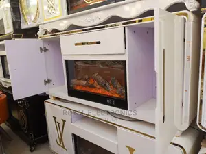 Very New Pure White Modern Firedisplay Tv Stand