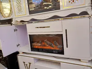 Original Pure White Modern Firedisplay Tv Stand