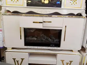 World Class Pure White Modern Firedisplay Tv Stand