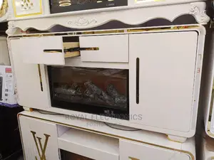 Best Quality Pure White Modern Firedisplay Tv Stand