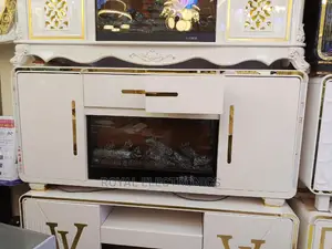 Great Quality Pure White Modern Firedisplay Tv Stand