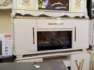 High Quality Pure White Modern Firedisplay Tv Stand