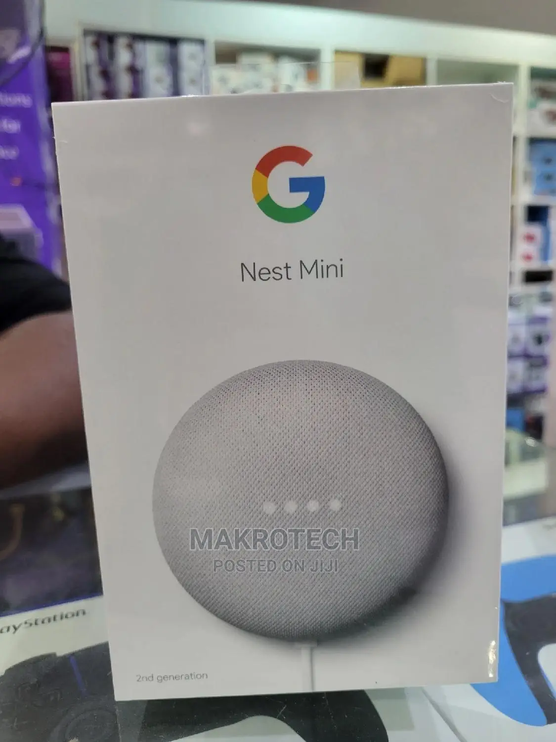 SPORTLINK Supporto Da Parete Con Presa Per Google Nest Mini/Home Mini – Nero