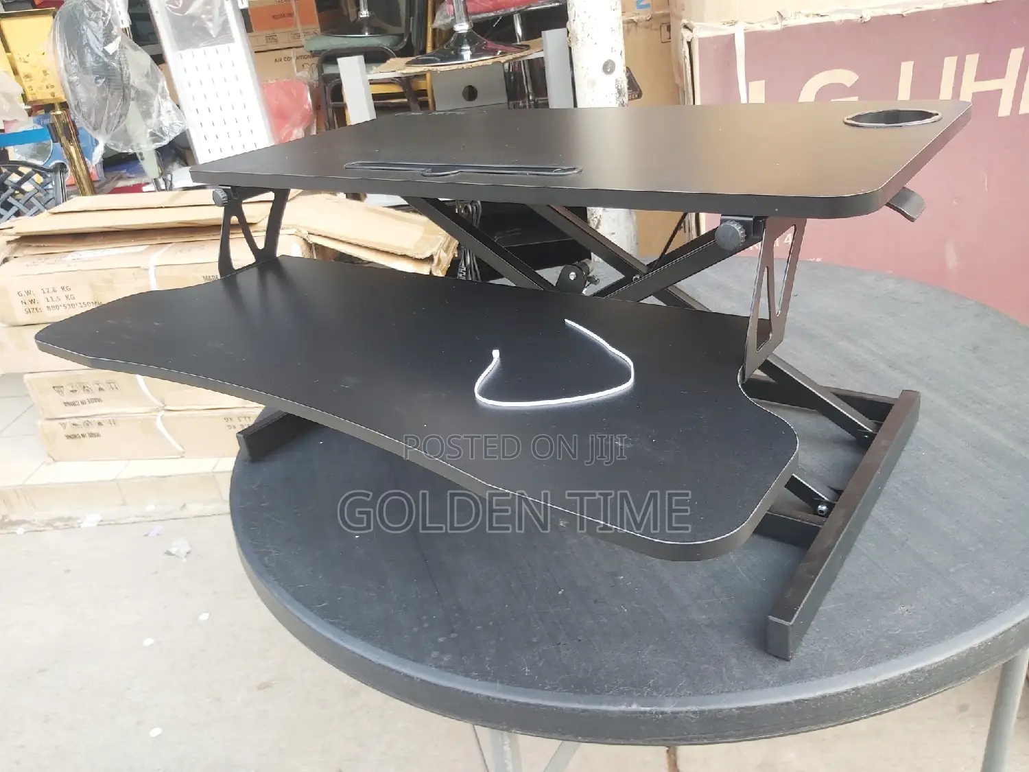 Sit and Stand Work Adjustable Converter Table Usb Charging Port