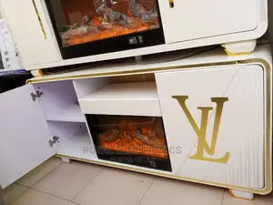 LV Tv Stand With Fire Display