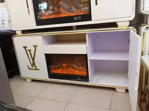 Very New LV Tv Stand With Fire Display