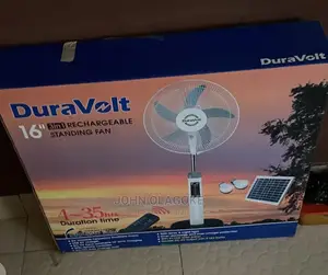 Duravolt 16 Inches Rechargeable Fan With Solar Panel DRF3916