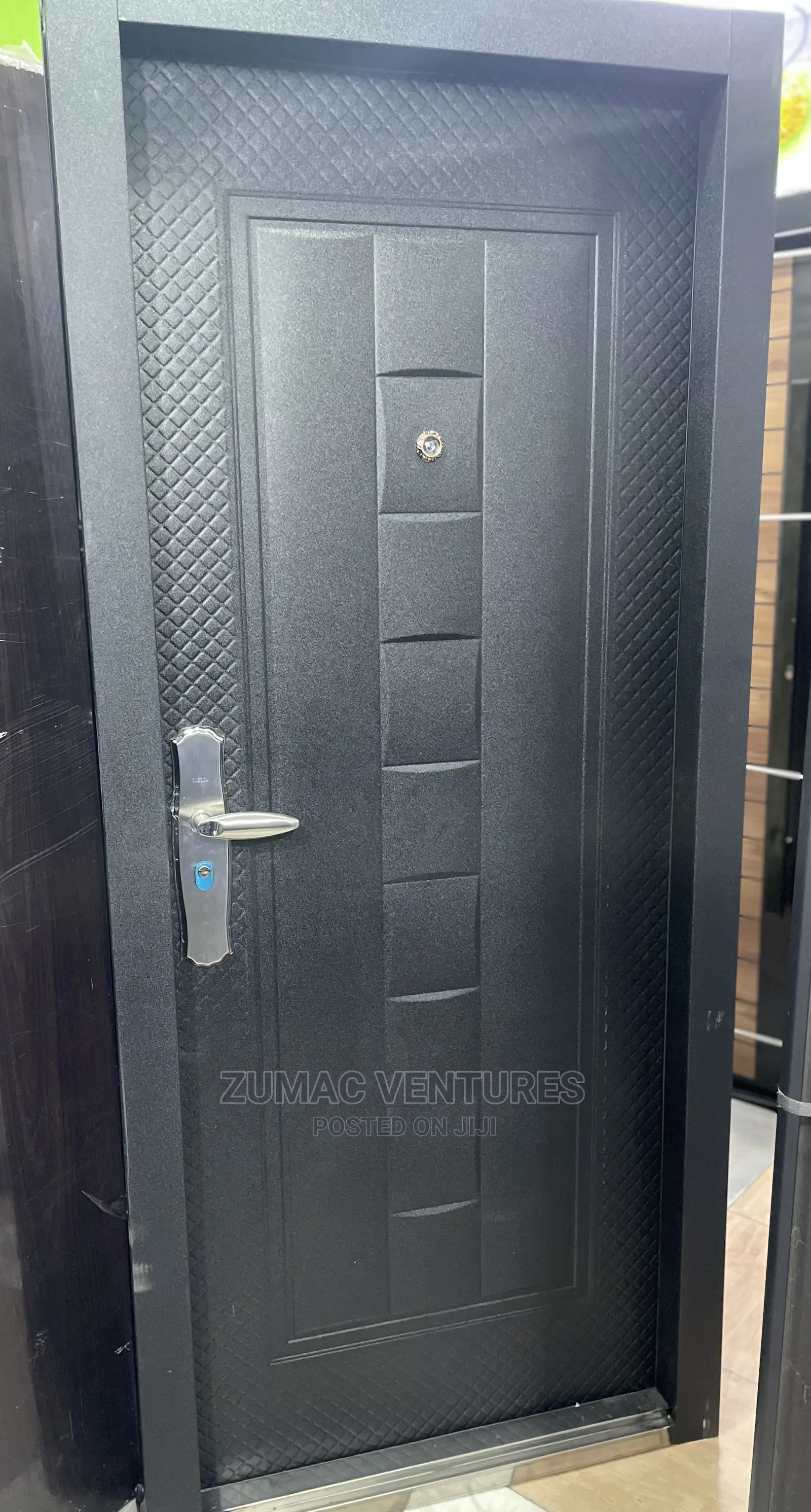 6” Frame Black 70MM Steel Door