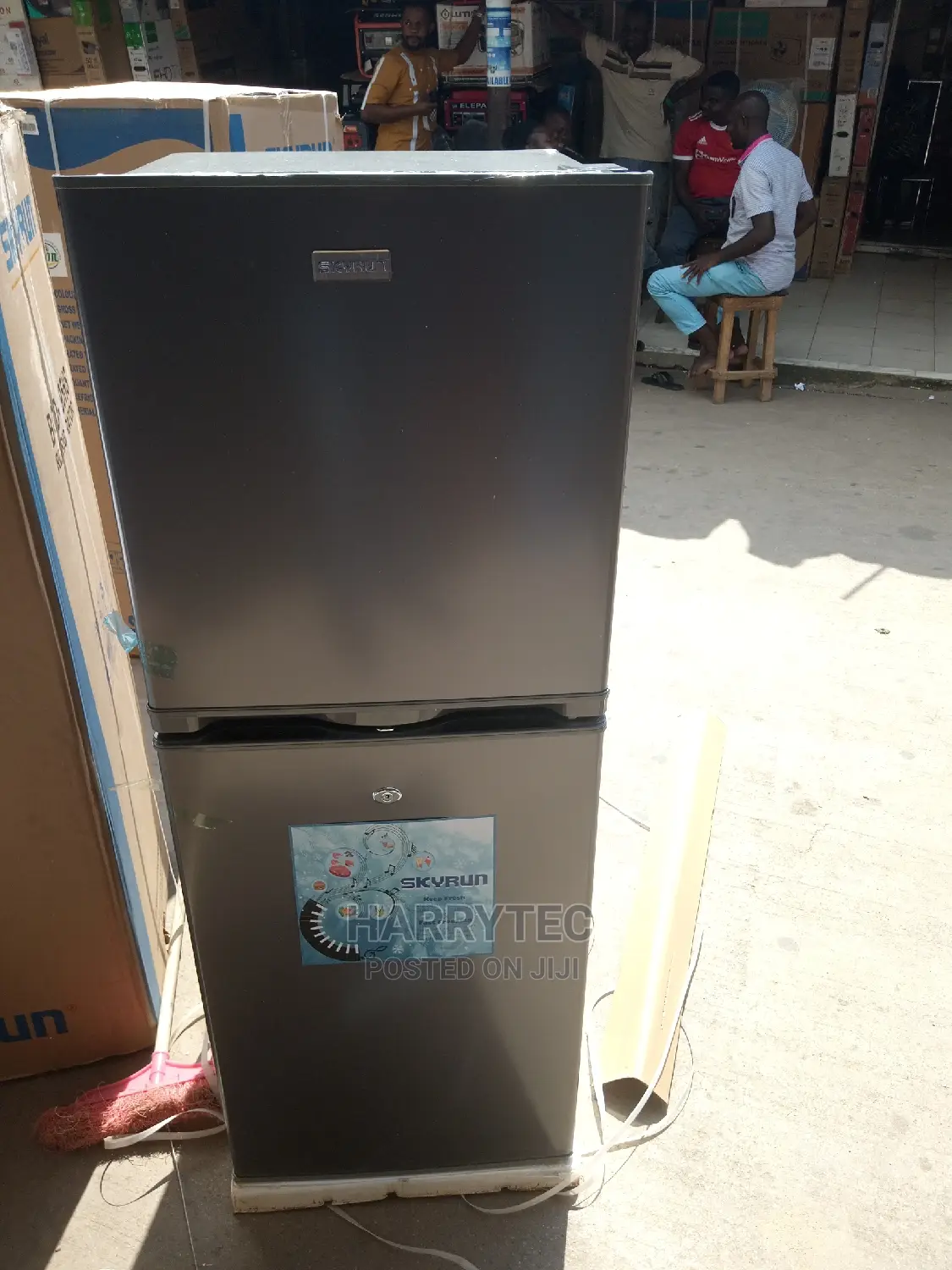 Skyrun Double Door Fridge Silver Color 2years Warranty