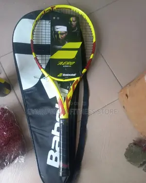 Babolat Yellow and Wine Racket Tennis