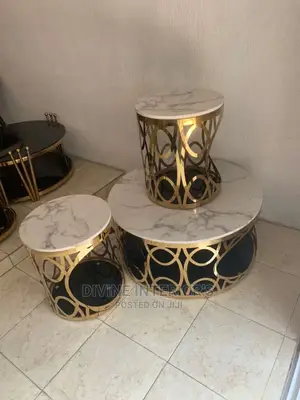 Marble Center Table With Size Stool