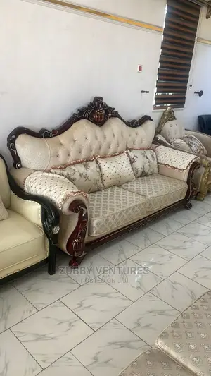 Modern 7 Seater Living Room Fabric Royal Sofa Chair.