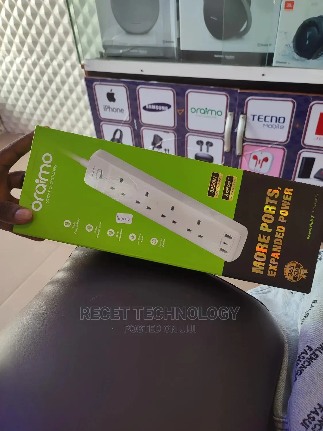 Oraimo Smart Fast Chargig 4 AC Outlet 3 USB Extension Socket