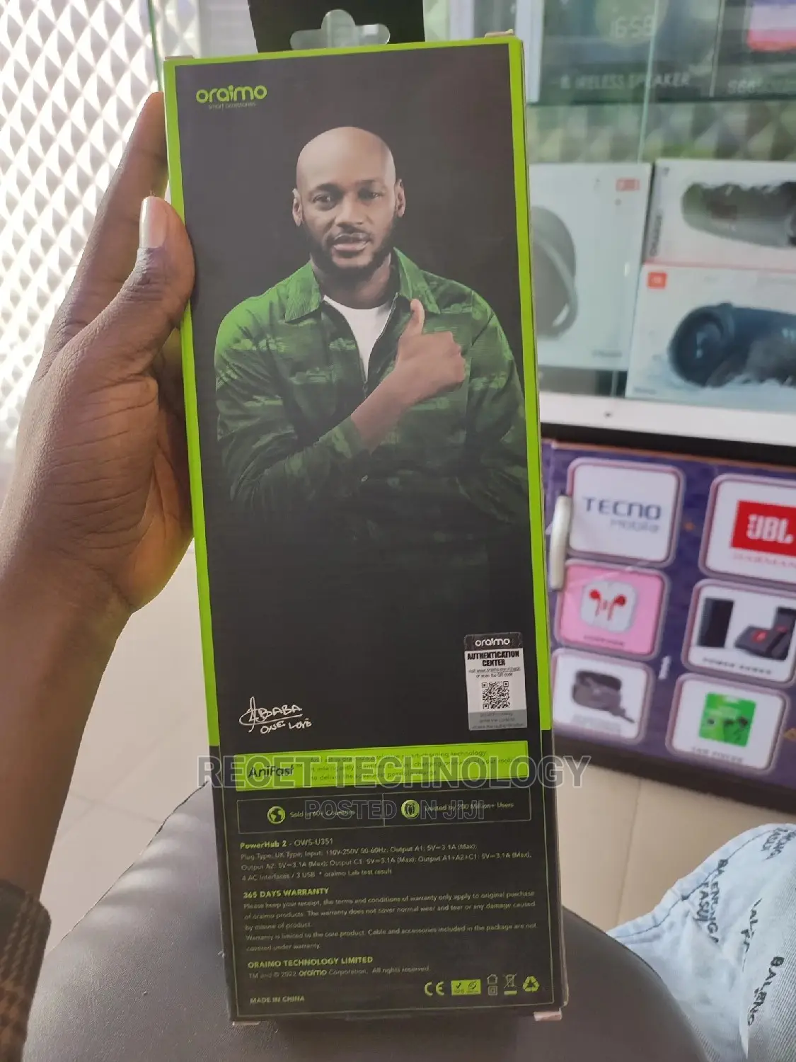 Oraimo Smart Fast Chargig 4 AC Outlet 3 USB Extension Socket