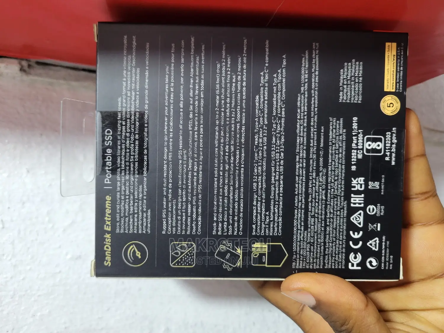 Sandisk Extreme Portable Ssd - 1tb - 1050mb/S