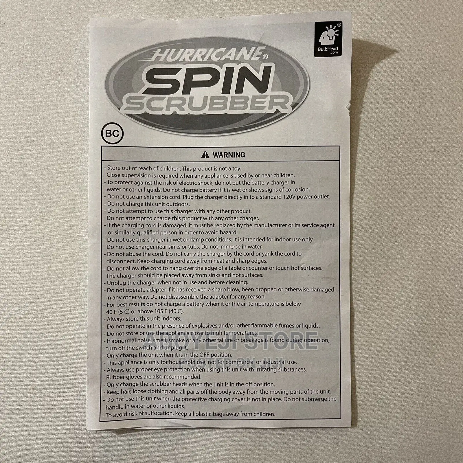 Hurricane Spin Scrubber
