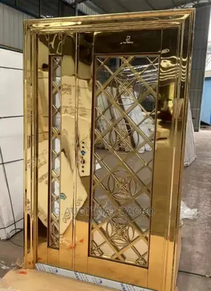 Golden Glass Double Door