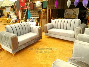 Modern Set of Gray Upholstery Sofa for Living Room