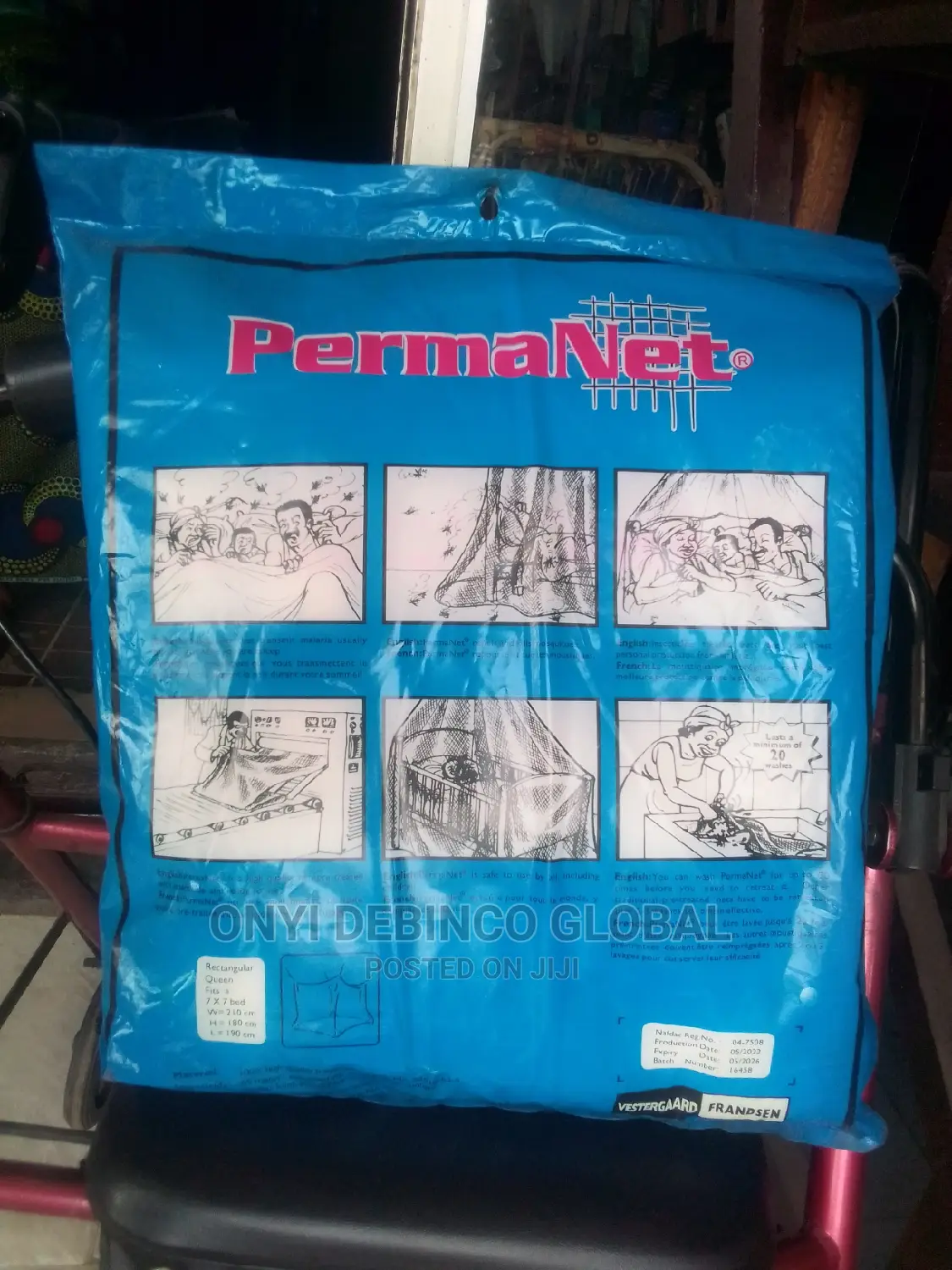 Original Parmanet Mosquito Net (Treated Mosquito Net)White