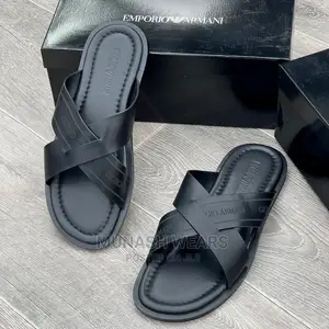 Armani Luxury Leather Slipers