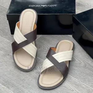 Armani Luxury Leather Slipers