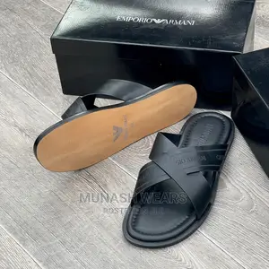 Armani Luxury Leather Slipers
