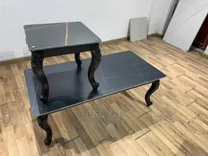Marble Top Center Table and 2 Side Stools