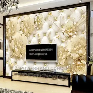 5D Stereo Pearl Soft Roll Jewelry Flower Mural
