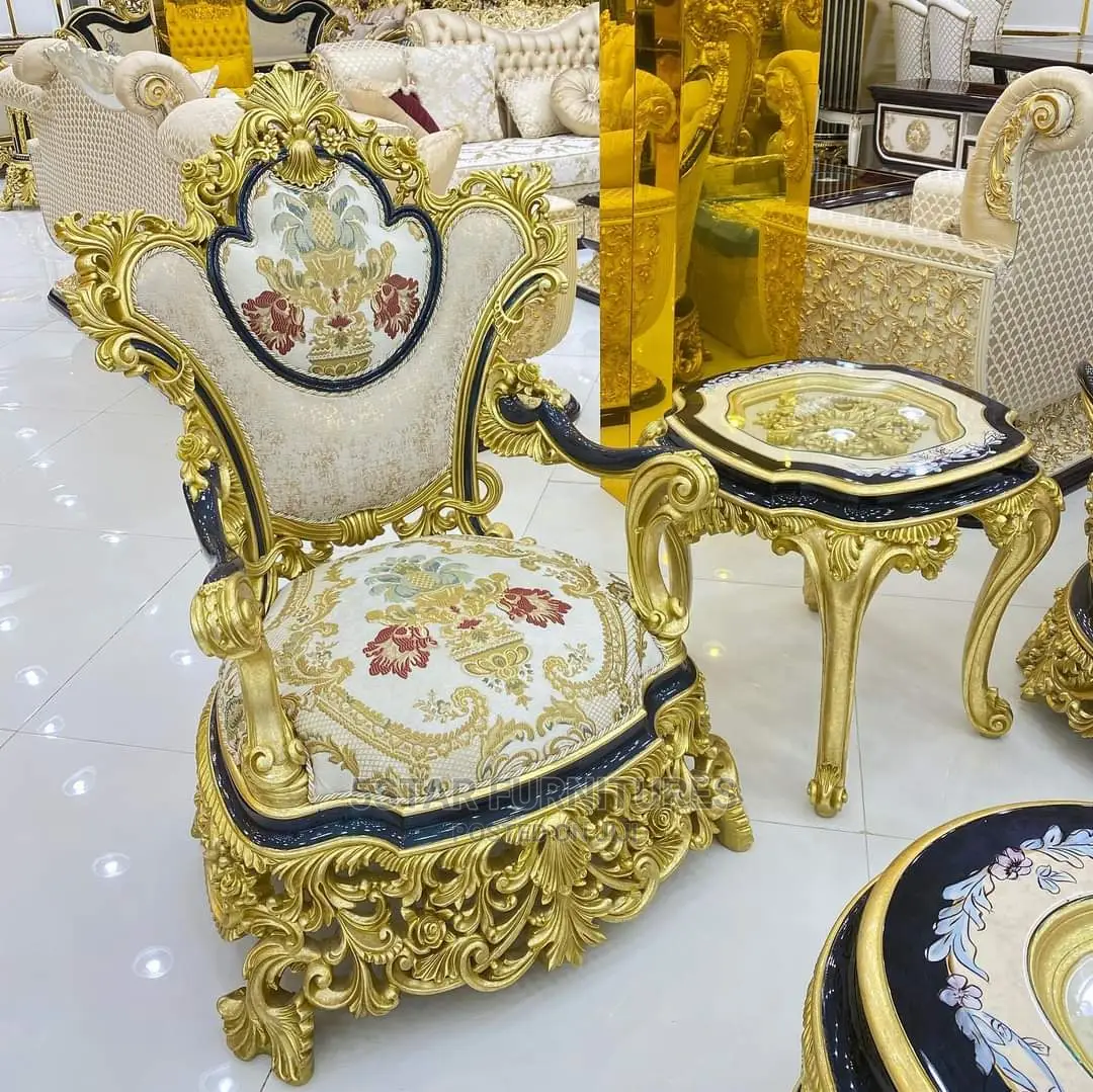 Luxury 8 Seater Marble Top Dining Table Set.