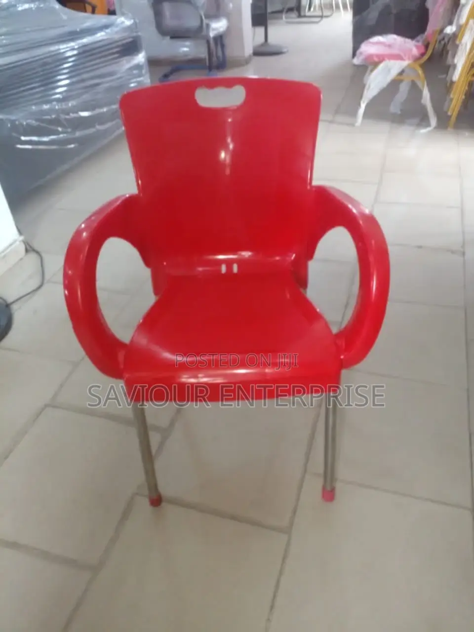 Iron Leg Plastic Chair