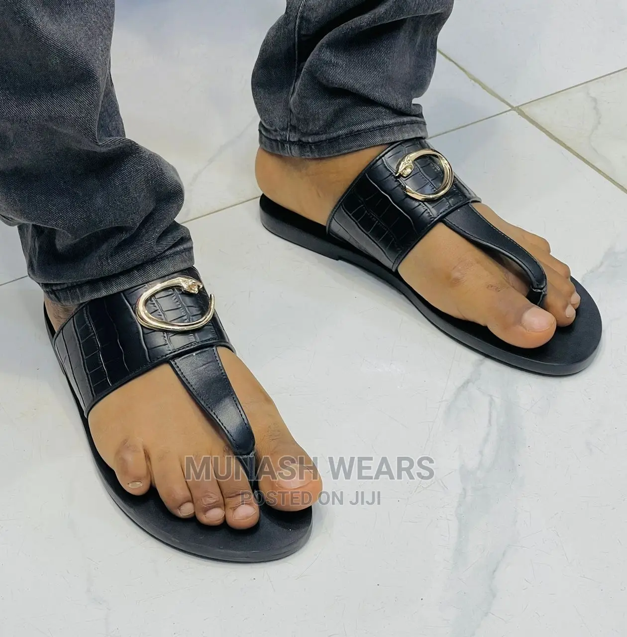 Men Luxury Leather Slipers