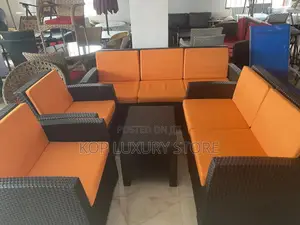 A Seven Seater’S of Basket Weave Chair