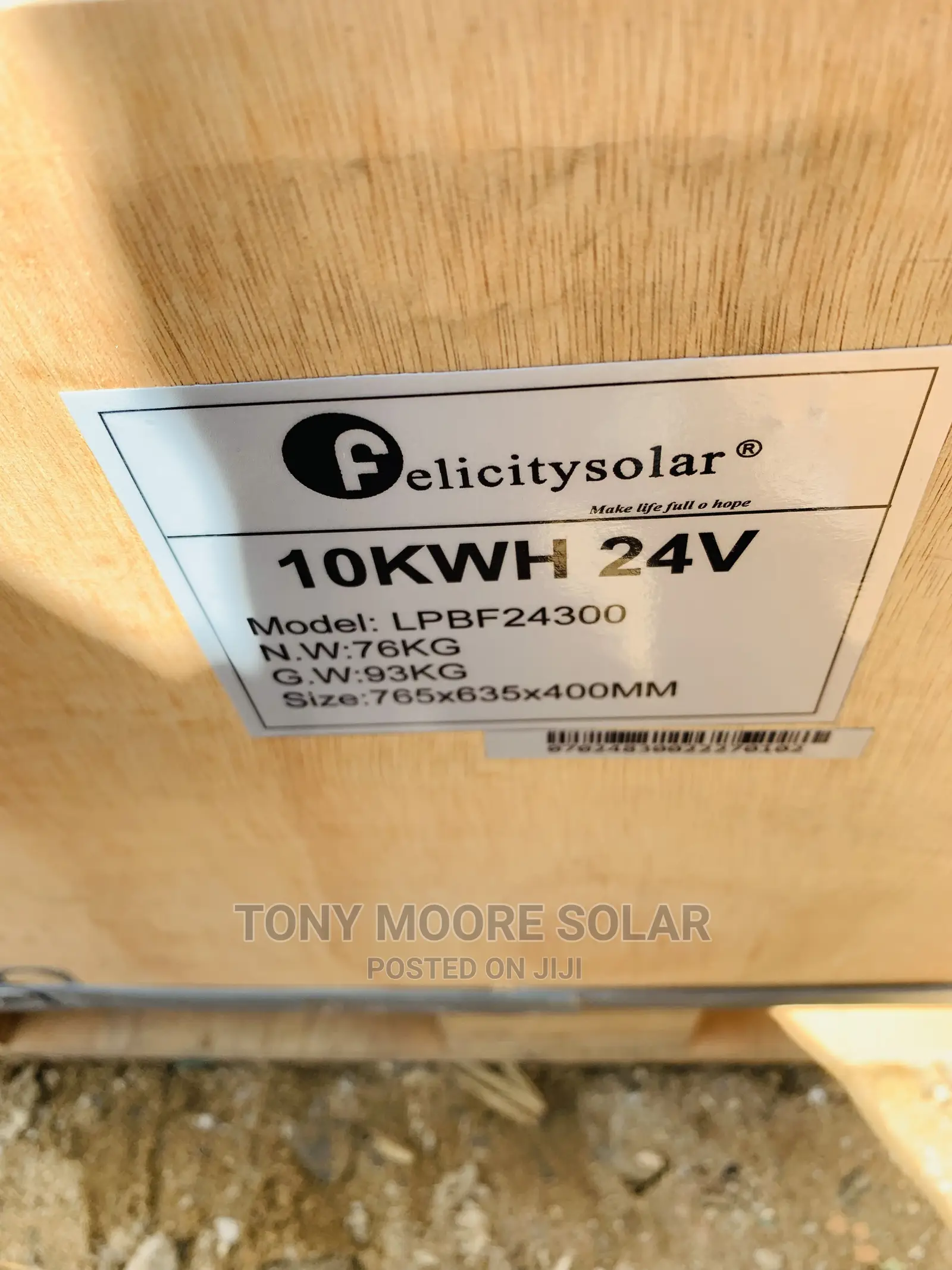 10kwh 24v Felicity Lithium Battery