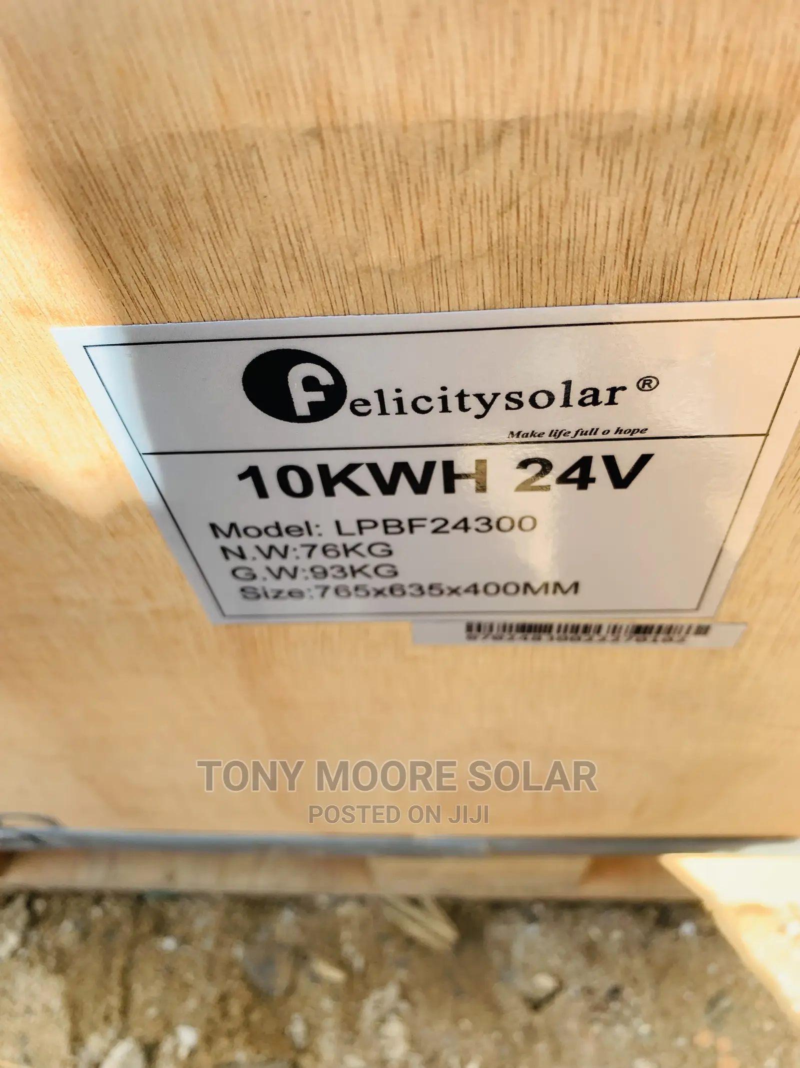 Felicity 10kwh 24v Lithium Battery