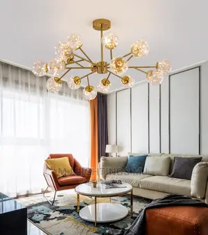 Luxury Gold Chandelier LED Lights for Living Lighting.