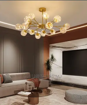Luxury Gold Chandelier LED Lights for Living Lighting.