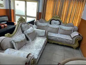 Quality 7 Seater Living Room Fabric Made Sofa Chair.