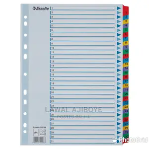 Esselte Seperator 1-31 Digit Plastic A4 100164