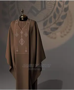Agbada With Monogram Embroidery