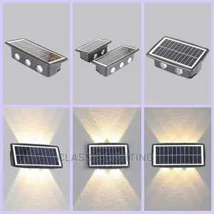 Double Head Solar Lamp 4/6led Outdoor Waterproof Security