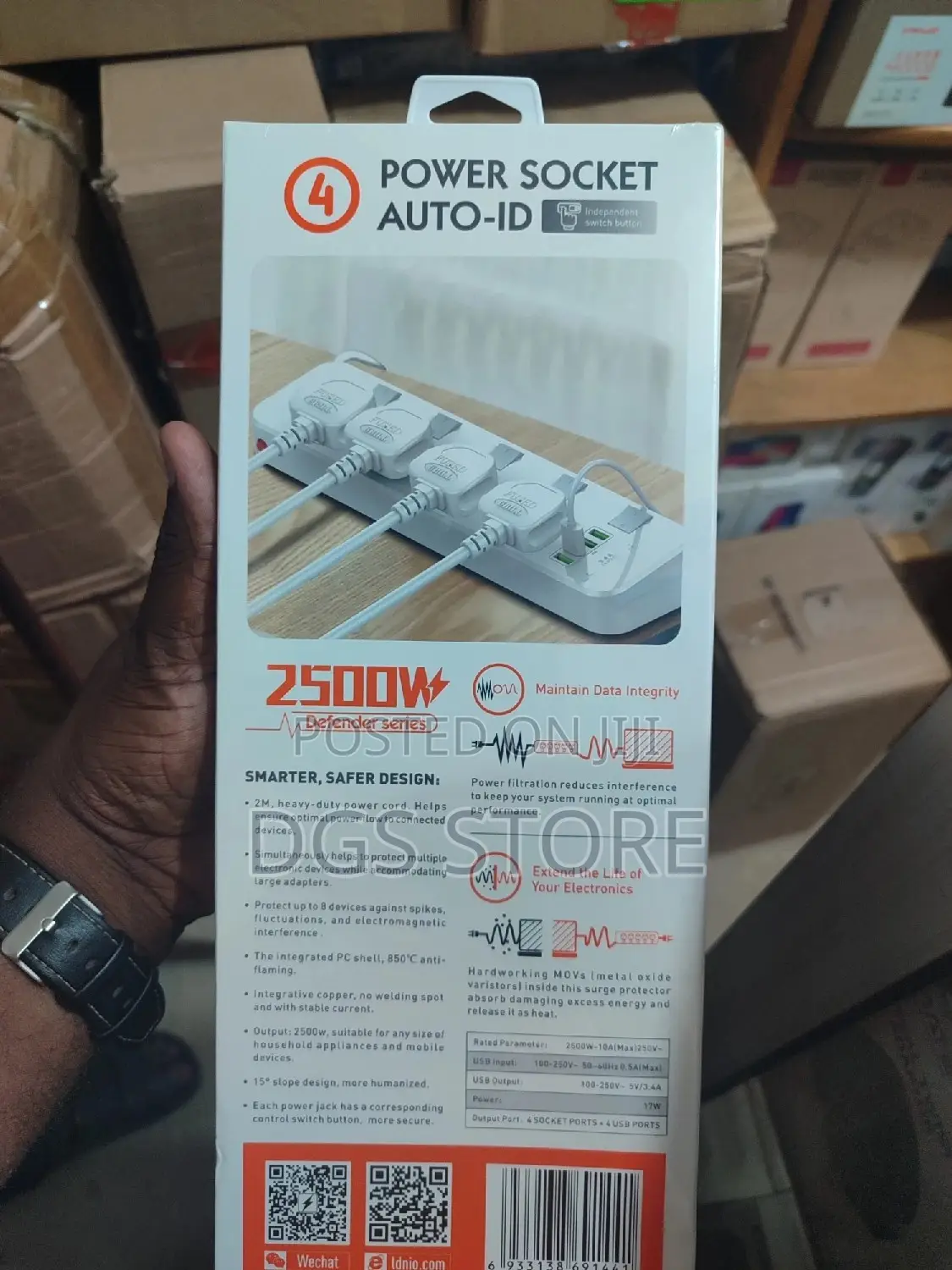Ldnio 4 Power Socket Auto Ld 2500w Sc4408 Charger