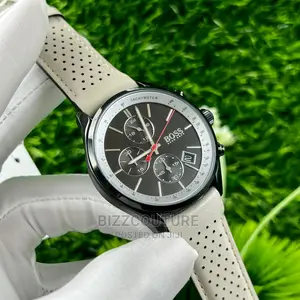 Original HUGO BOSS Leather Strap Watch Available in Store