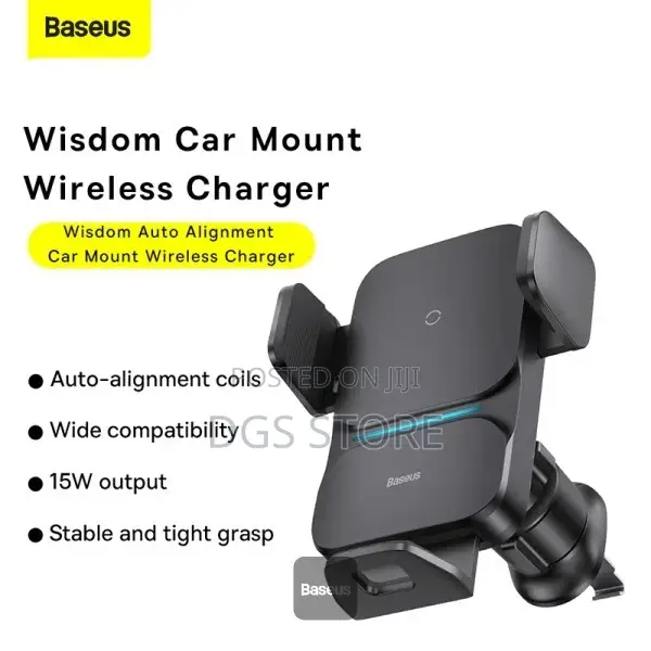 Baseus Wisdom Auto Alignment Car Mount Wireless Charger