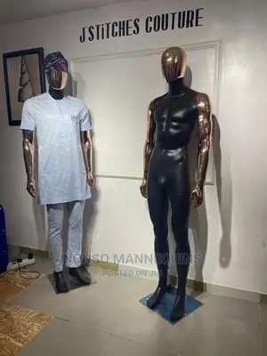 Matt Black And Rose Gold Faceless Full Male Dummy